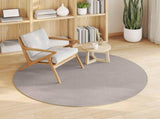 Area Rugs Round LUGO Taupe 120 CM Polyester 42022697