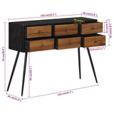 Console Table with Drawers 116x30x76 cm Solid Reclaimed Teak 358525