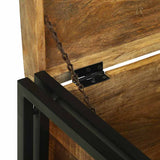 Storage Box Brown and Black 60 x 40 x 41 cm Solid Mango Wood 4016751