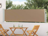 Retractable Side Awning Taupe 300 x 100 cm Polyester 42035285