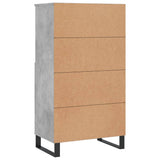 Highboard Concrete Grey 60x36x110 cm Engineered Wood 831496