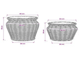 Planter Basket GENDT 2 pcs Natural Brown Kubu Rattan 42020960