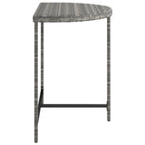 Garden Table Grey 80x50x75 cm Poly Rattan 316655