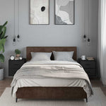 ZNTS Wall-mounted Bedside Cabinets 2 pcs Black 40x31x39.5 cm 848725