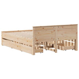 Bed Frame without Mattress with Headboard 140x190 cm Solid Wood Pine 3308777