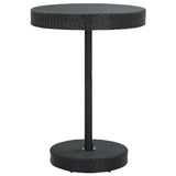 Garden Table Black PE Rattan Lightweight Garden Table Round 45859