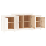 ZNTS Sideboard White 164x37x68 cm Solid Wood Pine 821493