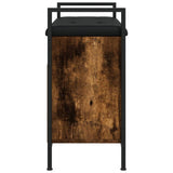 Shoe Bench Smoked Oak 65.5x32x57.5 cm Engineered Wood 835204