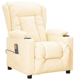 Massage Chair Cream Faux Leather 339078