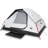 Camping Tent Dome 4-Person White Blackout Fabric Waterproof 94780
