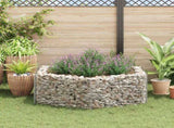 Gabion Raised Bed Silver Galvanised Steel 160x140x50 cm 142534