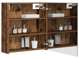 Bathroom Mirror Cabinet with Shelf Old Wood 50 x 14.5 x 70 cm 889045