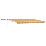 Electric Retractable Awning Yellow, Grey and White 5 x 3 m 3421894