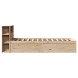 Bed Frame without Mattress 100x200 cm Solid Wood Pine 3323431