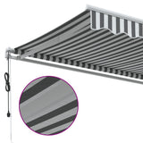 Automatic Retractable Awning Anthracite&White 400x350 cm 3215794
