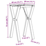 Dining Table Legs Y-Frame 40x40x73 cm Steel 357927