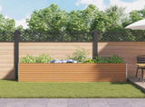 Garden Raised Bed Light Brown 290 x 50 x 68 cm Galvanised Steel 42017354