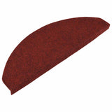 Stair Mats Self-adhesive 15 pcs 65x22.5x3.5 cm Red 136398