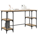 Desk with Shelf Artisan Oak 140 x 50 x 75 cm Engineered Wood 886269