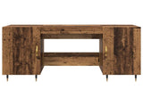 Desk with Shelf Old wood 140 x 50 x 75 cm Engineered wood 879522