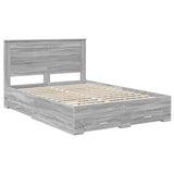 Bed Frame with Drawer with Headboard Manual Engineered Wood 3410315