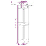 Sliding Door with Hardware Set 70x210 cm Solid Wood Pine 3332652