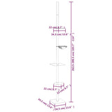Floor to Ceiling Cat Tree Dark Grey 263.5-289.5 cm 171710