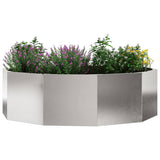 Planter Silver 120 x 120 x 35 cm Stainless Steel 883728