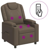 Recliner Massage Chair Grey 75 x 95 x 106 cm Fabric 42051150