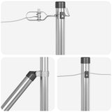 Fence Post 7 pcs Silver Steel 42004266