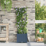 Garden Planter Grey 40 x 40 x 142 cm PP 42002872