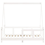 Kids Bed Frame White 70x140 cm Solid Wood Pine 834457
