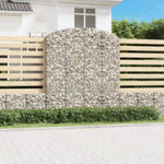 Arched Gabion Basket 200x50x220/240 cm Galvanised Iron 153481