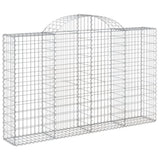 Arched Gabion Baskets 20 pcs 200x30x120/140 cm Galvanised Iron 3146146