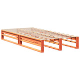 Bed Frame without Mattress Wax Brown 100x200 cm Solid Wood Pine 850799