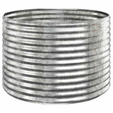 Garden Raised Bed Galvanised Steel 100x100x68 cm Silver 319057