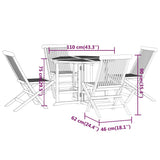 Outdoor Dining Set Teak Solid teak wood Medium Foldable 3096571
