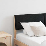 Upholstered Headboard Black 135 cm Solid Pine Wood 879126