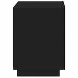 Bedside Cabinet with LED Lights Black Engineered Wood 836737