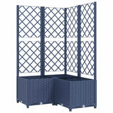 Garden Planter with Trellis Blue Grey 80x80x136 cm PP 318255