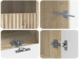 5 Piece LED TV Cabinet Sonoma Oak Engineered Wood 3416597
