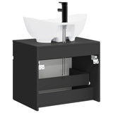 Bathroom Furniture Set Black Engineered Wood 3404311