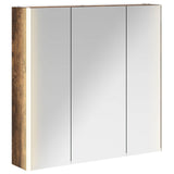 Bathroom Mirror Cabinet Smoked Oak 73.5 x 15.5 x 70 cm 889259