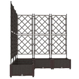 Garden Planter 5 pcs Brown 120 x 120 x 125.5 cm PP 42002819