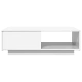 Coffee Table with Drawer White 95 x 55 x 31 cm Engineered Wood 8000180