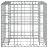 Garden Bench With Gabion Basket Natural wood Solid Douglas wood 3196246