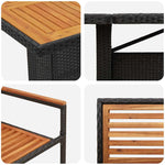 Garden Dining Set 11 pcs Black 240 x 90 x 75 cm Poly Rattan 3365448