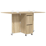 Dinning Table 2 pcs 140 x 80 x 77 cm Engineered Wood Sonoma Oak 3424934