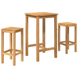 Outdoor Bar Set 3 pcs Untreated Solid Teak Wood 3422496
