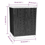 ZNTS Planters 4 pcs Brown 30x30x37 cm Polypropylene 364189